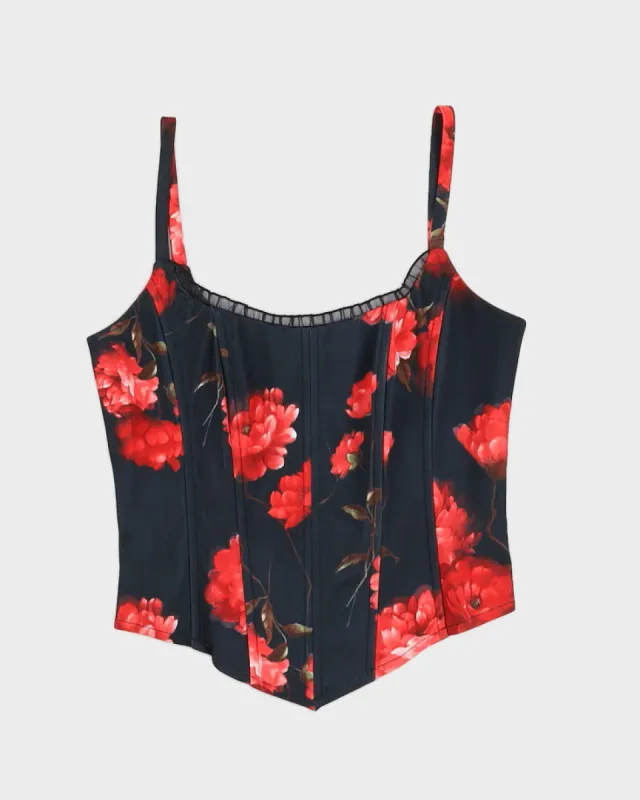 00s Le Chateau Floral Corset Top - M/L made by Rokit