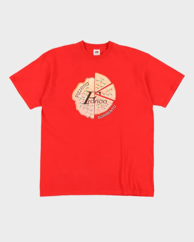 Vintage 00s Have A Pizza And The World Will Smile At You T-Shirt - L sold by Rokit