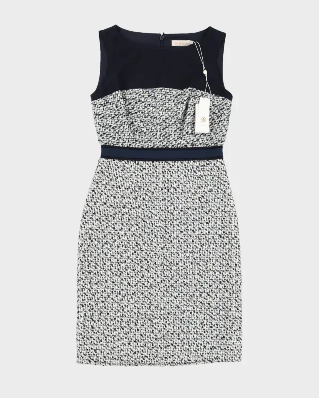 Tory Burch Navy & White Tweed Dress - M sold by Rokit