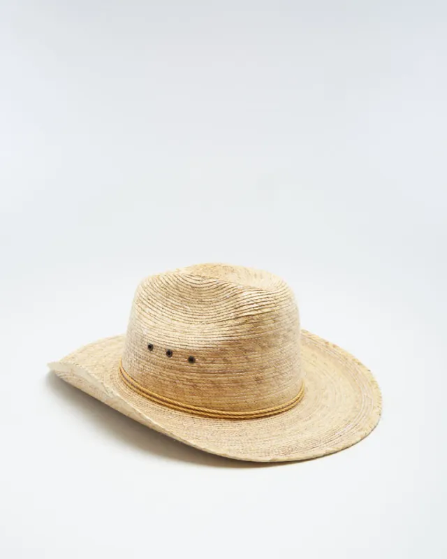 Vintage 90s Handmade Legitimo Sahuayo Palm Straw Hat - XL sold by Rokit