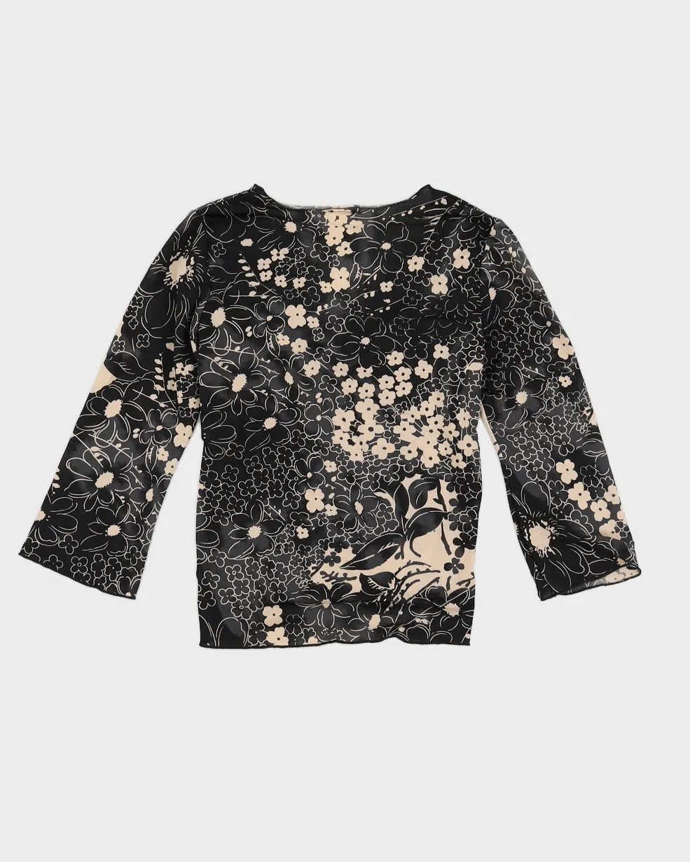 Y2K 00s Suzy Shier Floral Top With Waist Tie - M/L sold by Rokit product image thumbnail 2