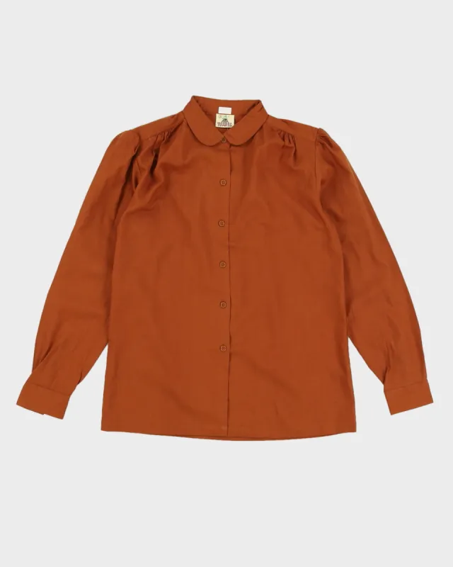 Vintage 70s Tuareg Brown Collared Blouse - S sold by Rokit