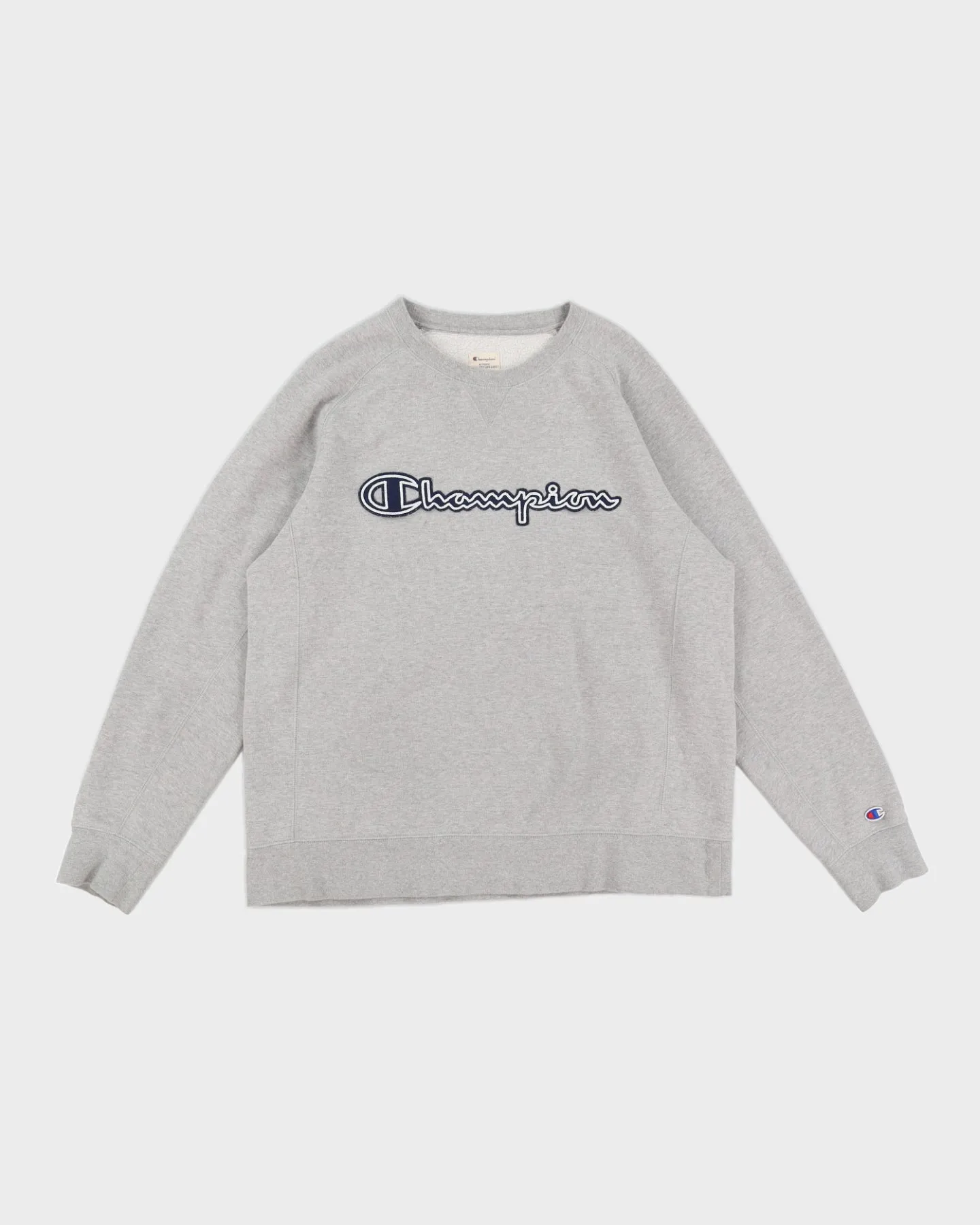 Champion Grey Embroidered Sweatshirt - XL sold by Rokit