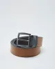 Brown Leather Belt With Silver Buckle - W40 sold by Rokit