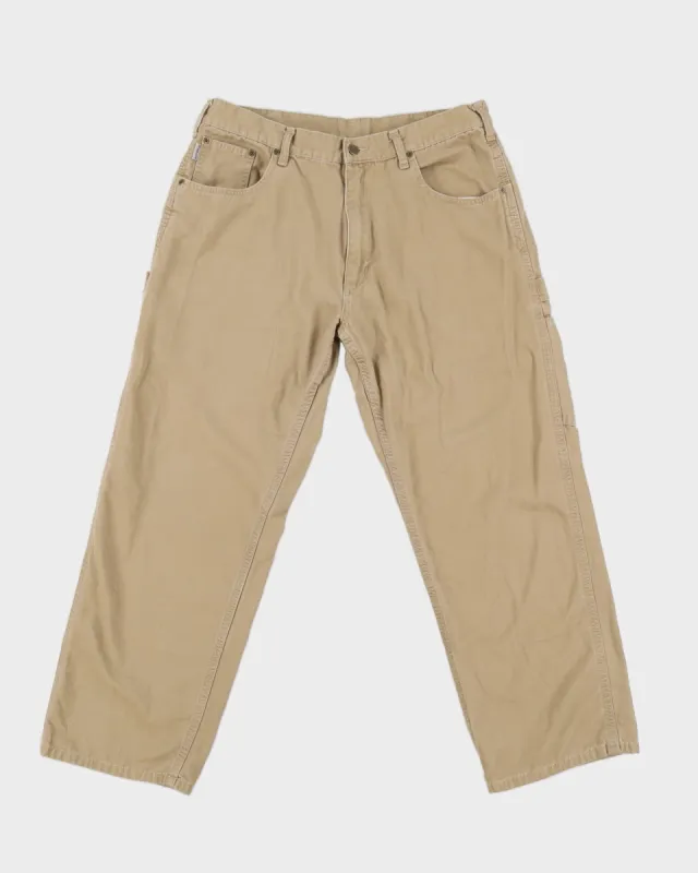 00s Carhartt Beige Cargo Trousers - W36 L30 sold by Rokit