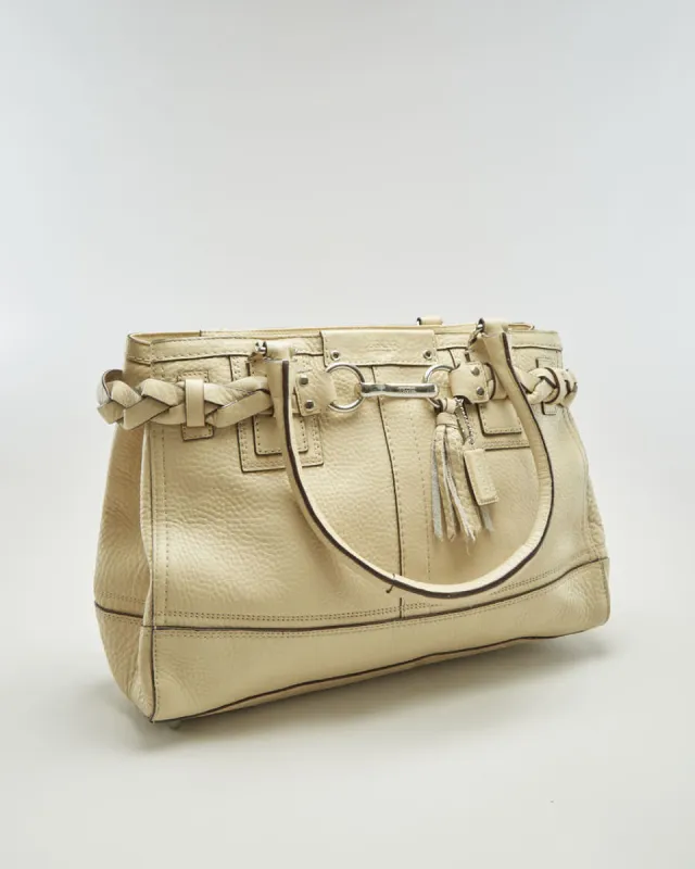 Y2K 00s Coach Beige Hampton Hand Bag - O/S sold by Rokit