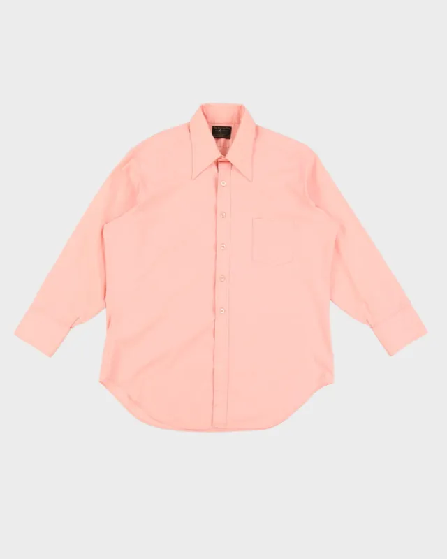 Vintage 70s Sears Pink Long Sleeved Shirt - XL sold by Rokit