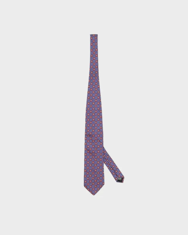 Hugo Boss Purple / Blue Silk Tie made by Rokit