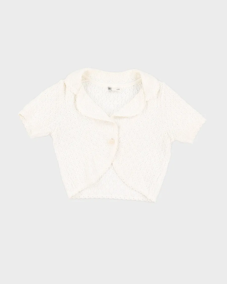 Vintage White Knit Bolero - S sold by Rokit