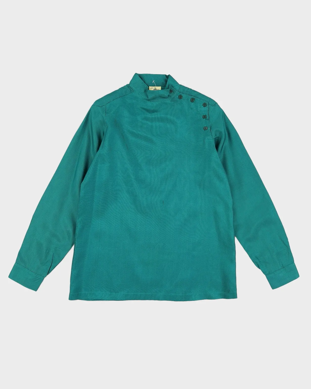 Vintage 70s Tuareg Green Button Blouse - M sold by Rokit