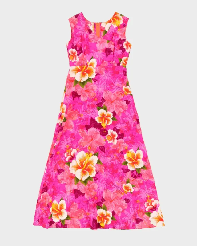 Vintage 1970s Pink Hawaiian Maxi Dress - S sold by Rokit