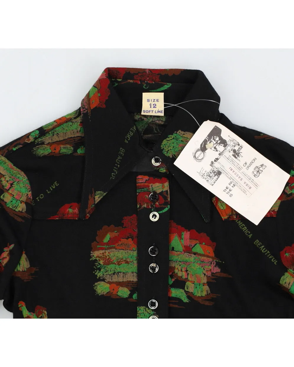 Vintage 70s Pooh Farm Print Long Sleeve Top - S sold by Rokit product image thumbnail 3