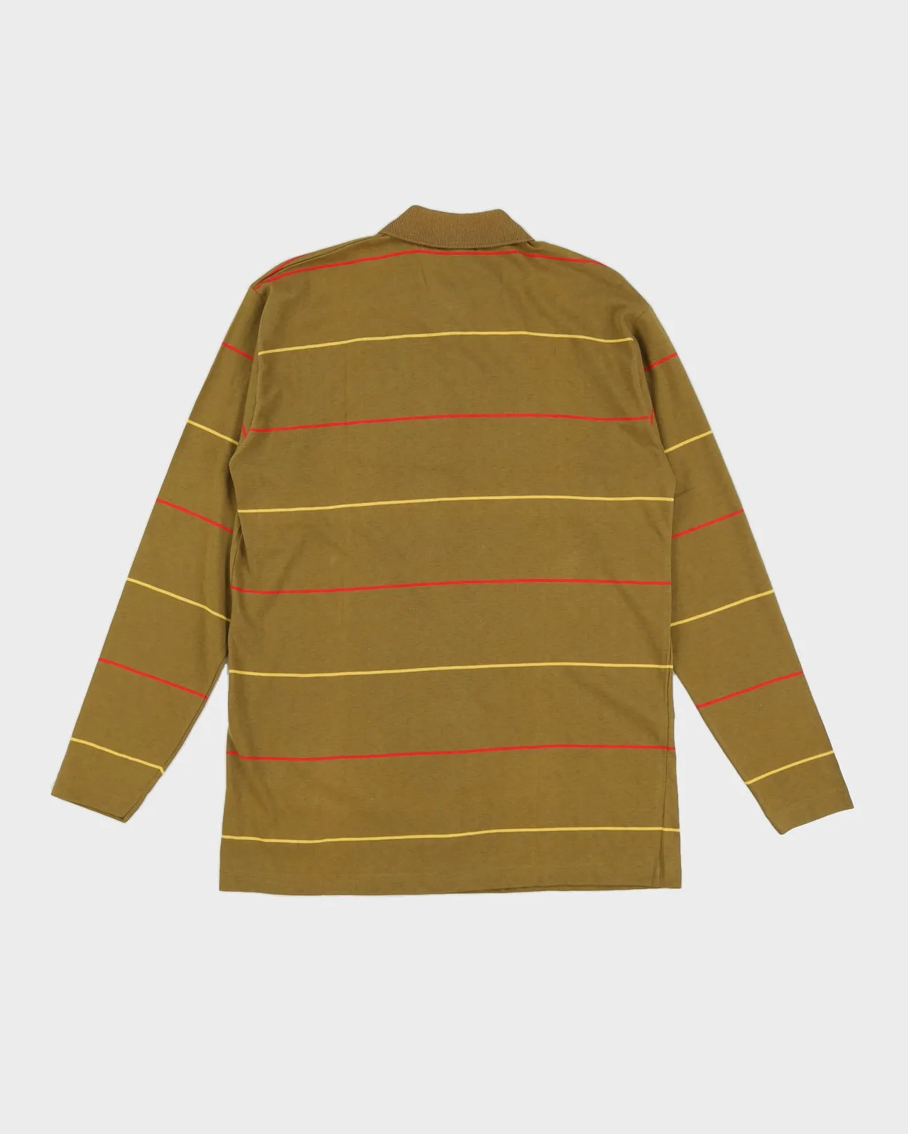 Vintage 70s Benetton Green Striped Long Sleeved Polo Shirt Deadstock With Tags - M sold by Rokit product image thumbnail 2