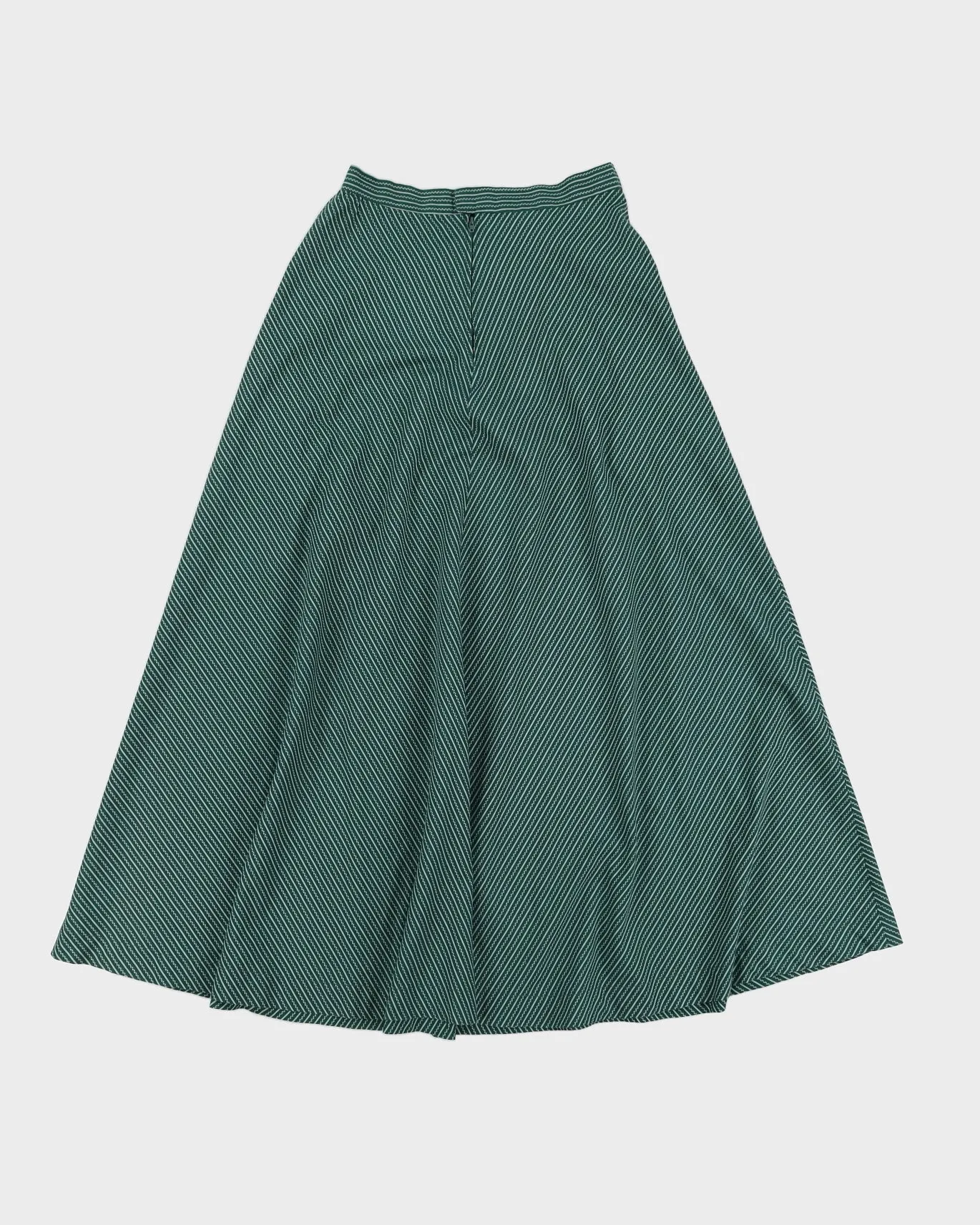 Vintage Green High Waisted Printed Midi Skirt - M sold by Rokit product image thumbnail 2