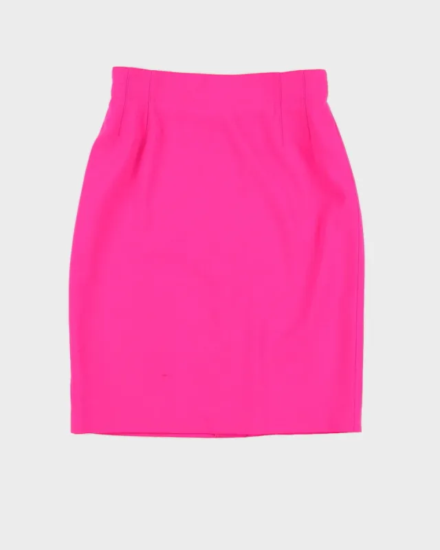 Vintage 90s Escada Hot Pink Wool Skirt - S/M sold by Rokit