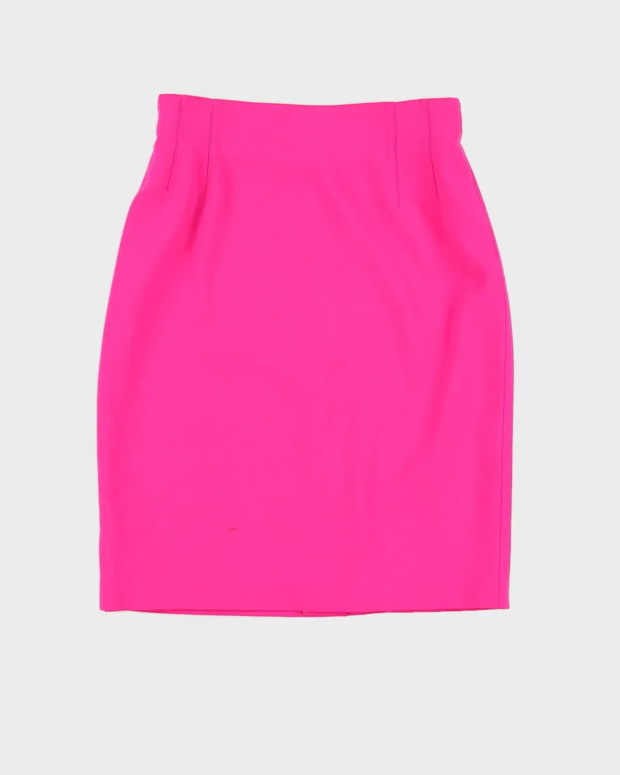 Vintage 90s Escada Hot Pink Wool Skirt - S/M sold by Rokit