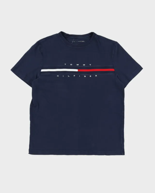 Tommy Hilfiger Blue Embroidered T-Shirt - S sold by Rokit
