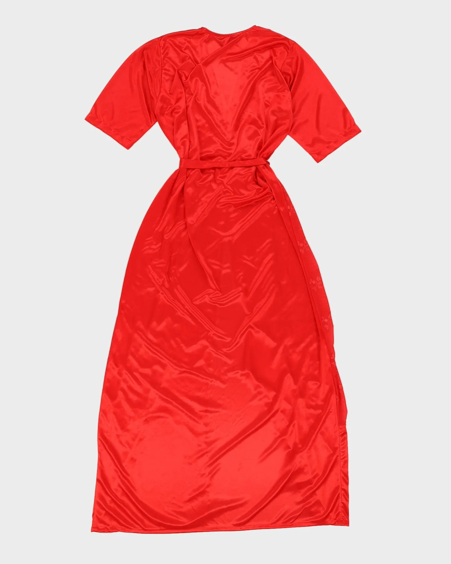 Bhoomi Red Floral Sateen Robe - S/M sold by Rokit product image thumbnail 2