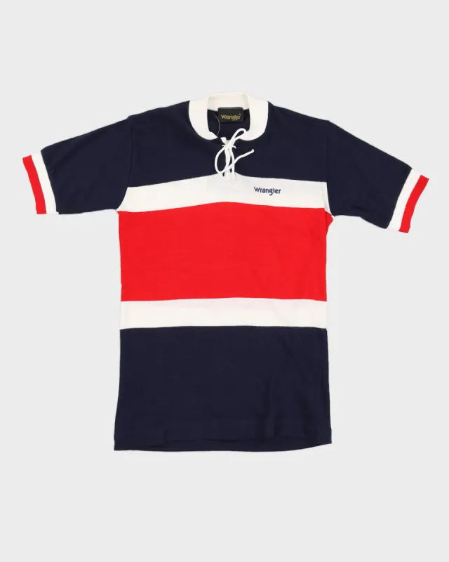Vintage 70s Wrangler Blue / Red T-Shirt - S sold by Rokit