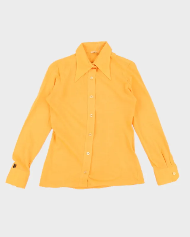 Vintage 70s Pooh Jeans Orange Blouse - M/L sold by Rokit