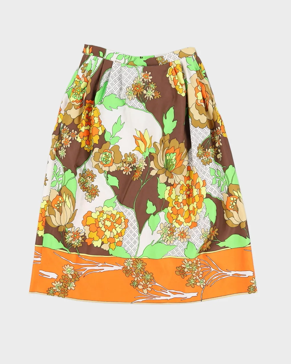 Vintage 70s Handmade Floral Skirt - XS sold by Rokit