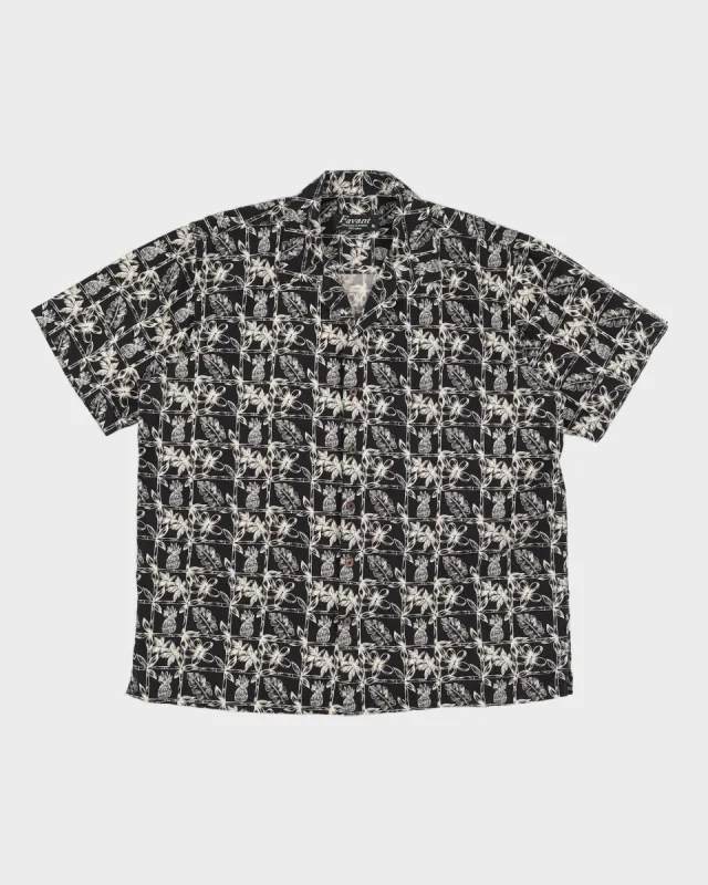 Black Patterned Hawaiian Shirt - XXXL sold by Rokit