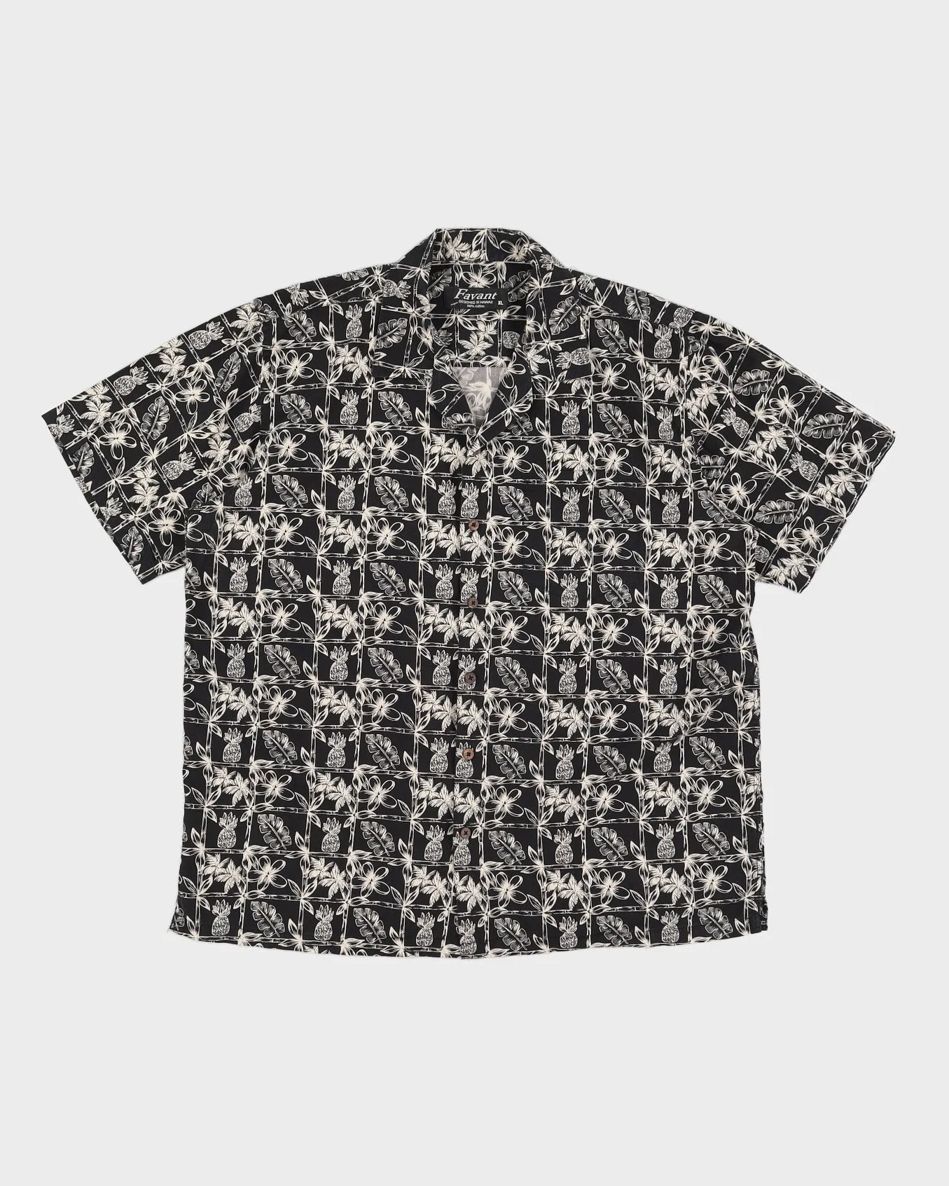 Black Patterned Hawaiian Shirt - XXXL sold by Rokit