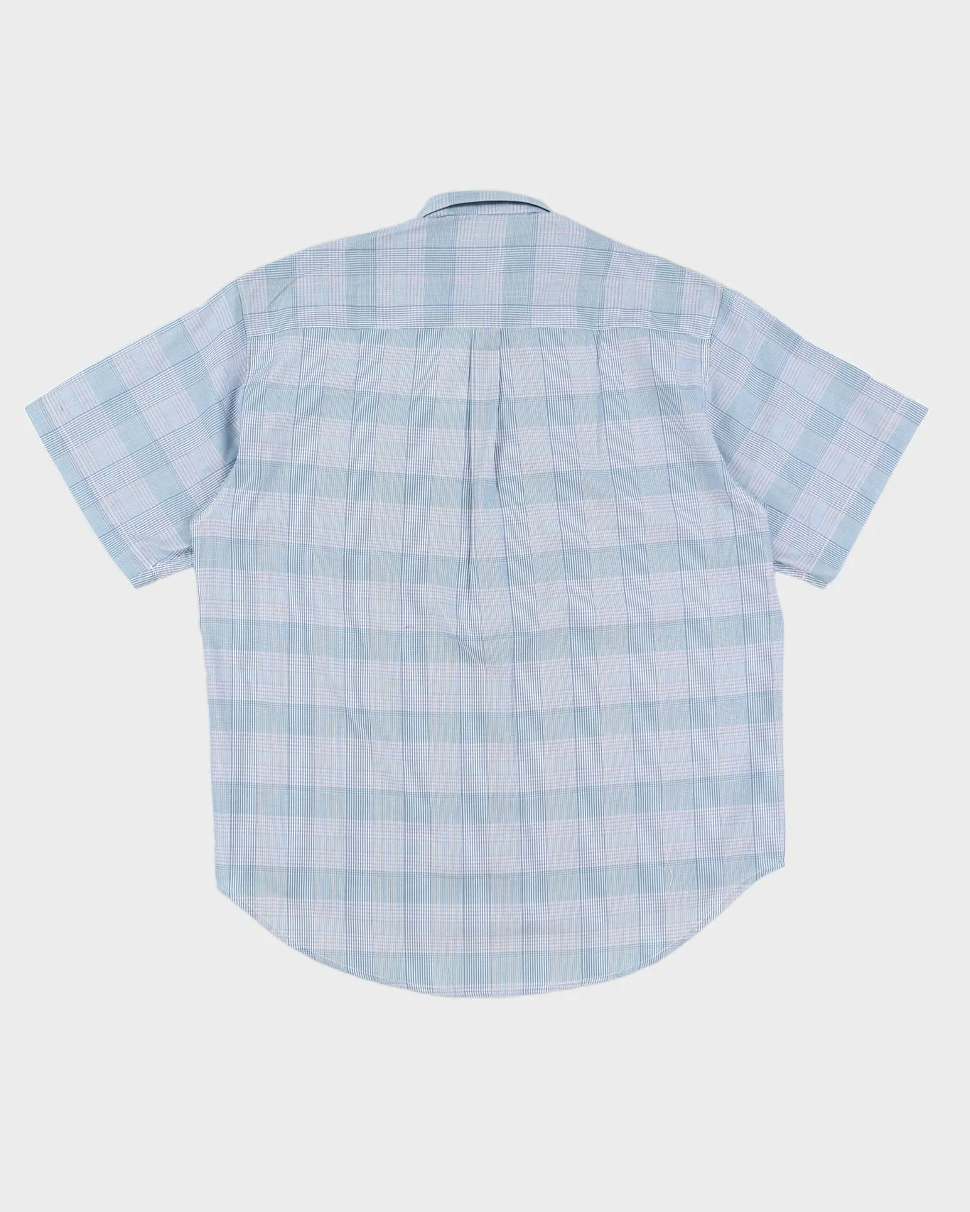 Vintage 70s Millemiglia Blue Checked Short Sleeved Shirt Deadstock With Tags - XL sold by Rokit product image thumbnail 2