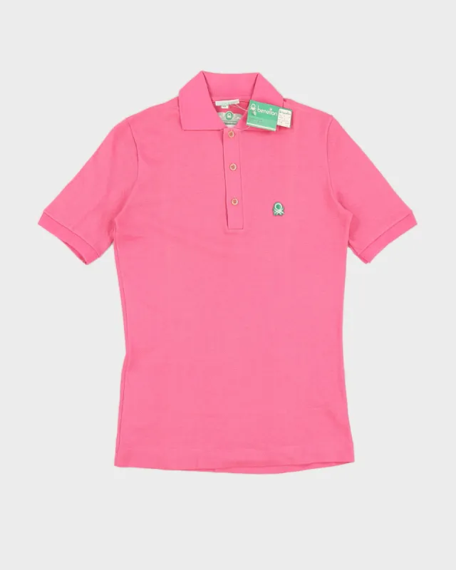 Vintage 70s Benetton Pink Polo Shirt - L sold by Rokit