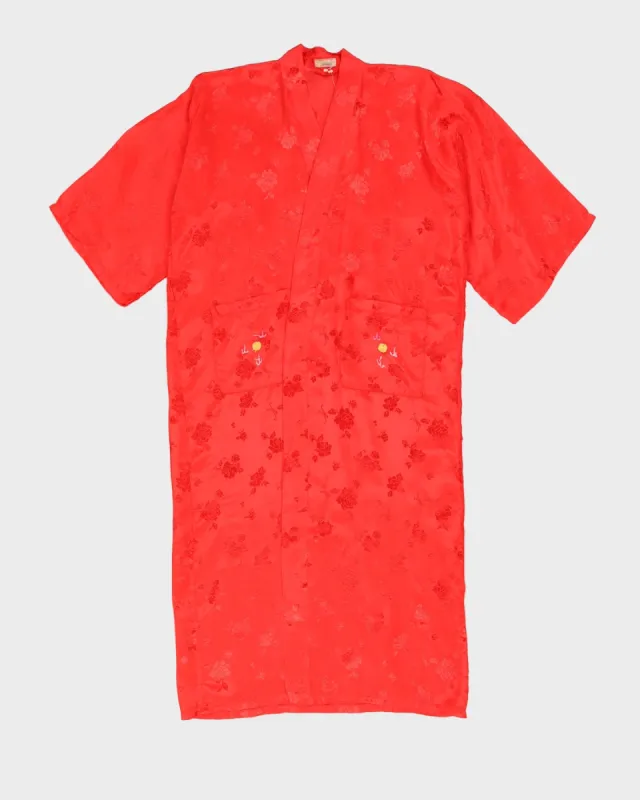 Vintage 50s Golden Bee Red Dragon Kimono - S sold by Rokit