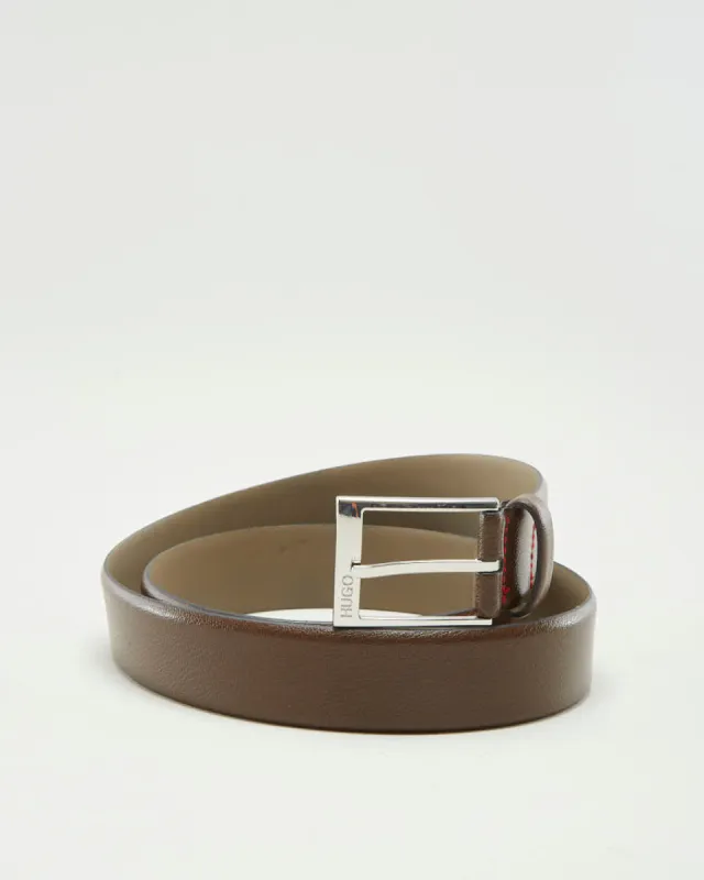 Hugo Boss Brown Leather Belt - W36 sold by Rokit