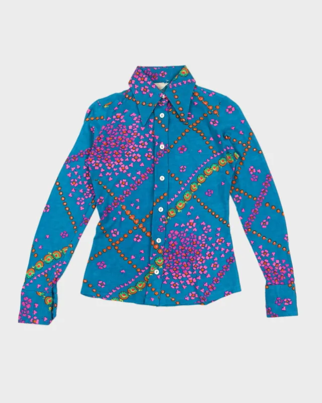 Vintage 70s Imatex Floral Blouse - XS/S sold by Rokit