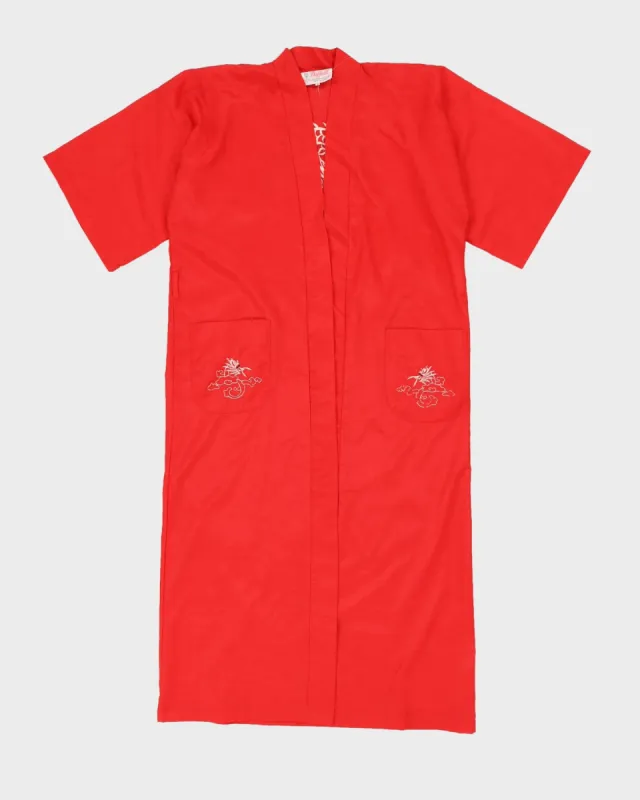 Vintage 70s Daffodil Red Dragon Kimono - S sold by Rokit