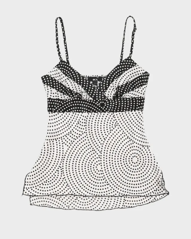 Y2K 00s Sateen Polka Dot Cami - S sold by Rokit
