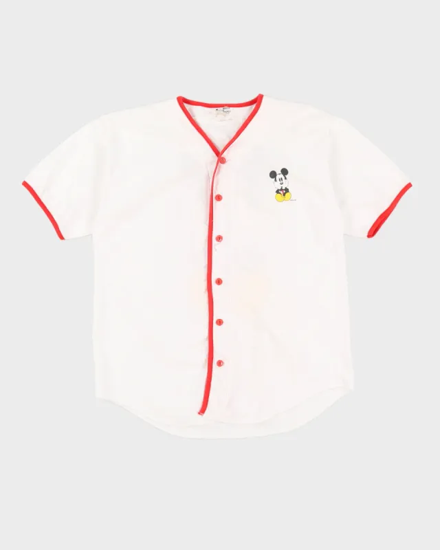 Vintage 90s Mickey & Friends White & Red Shirt - L sold by Rokit