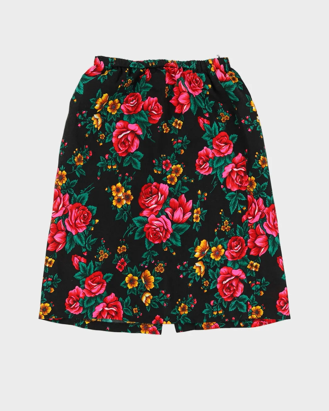 00s Black Floral Midi Skirt - S sold by Rokit product image thumbnail 2