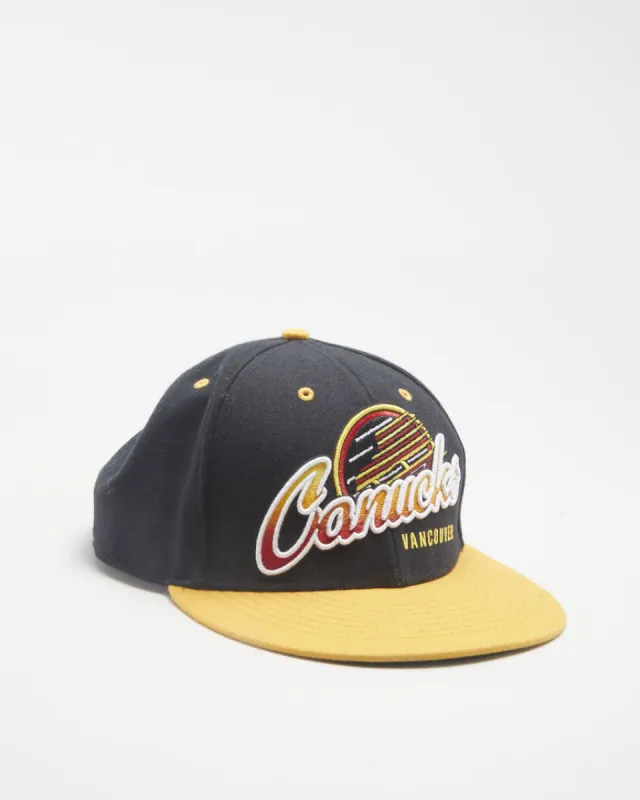 '47 NHL Repro Canucks Vancouver Black Snapback Hat - Adjustable sold by Rokit