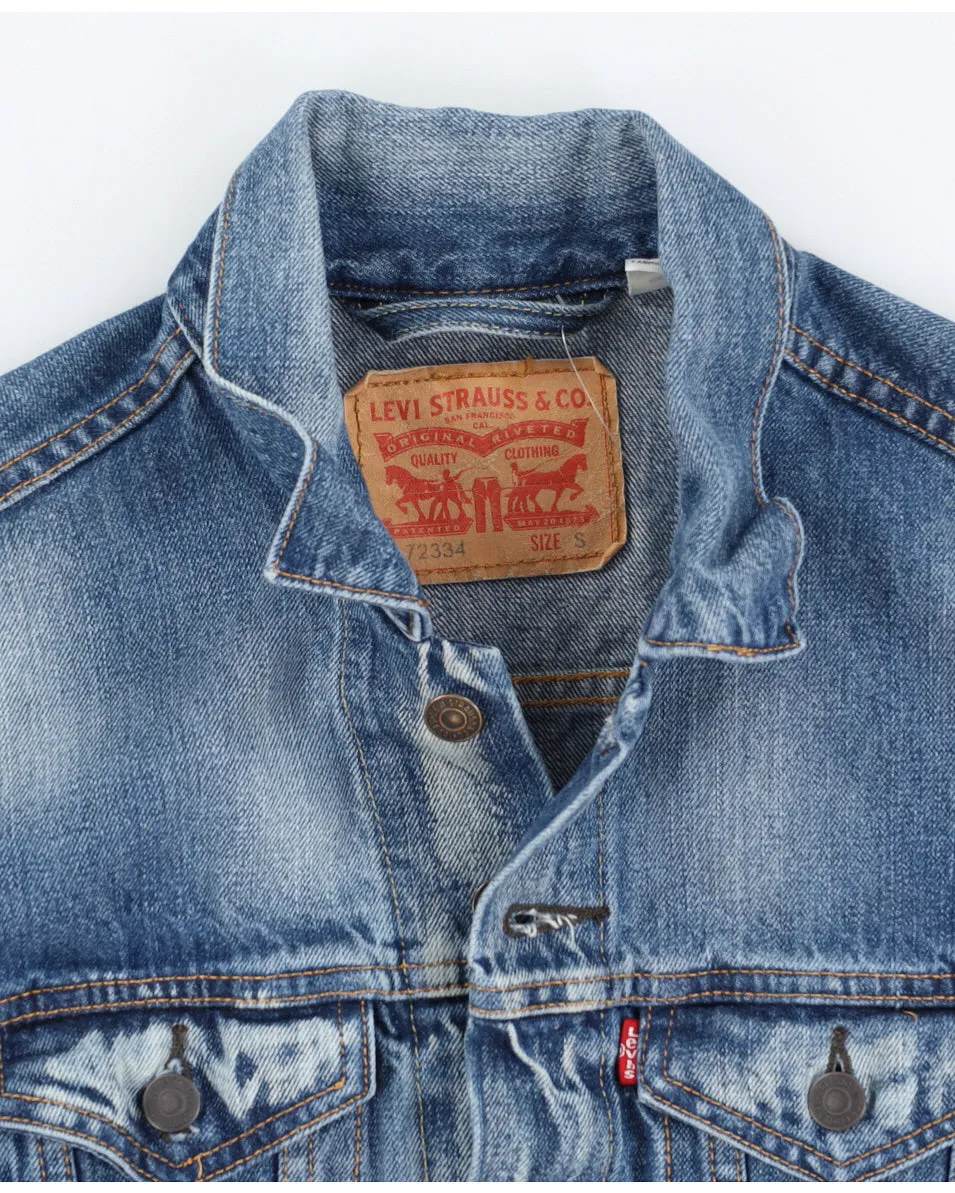 Levi's Blue Denim Washed Look Jacket - S sold by Rokit product image thumbnail 3