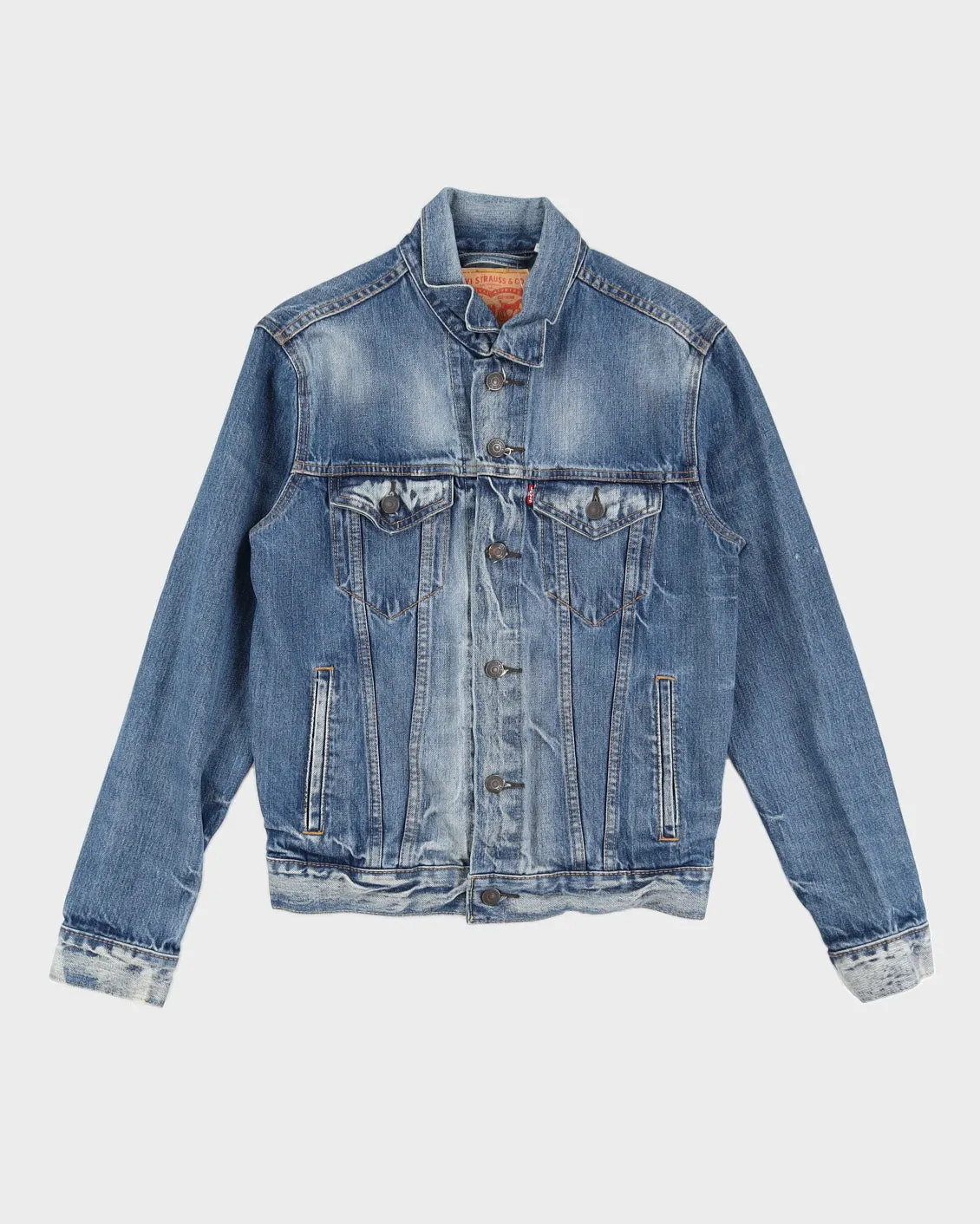 Levi's Blue Denim Washed Look Jacket - S sold by Rokit