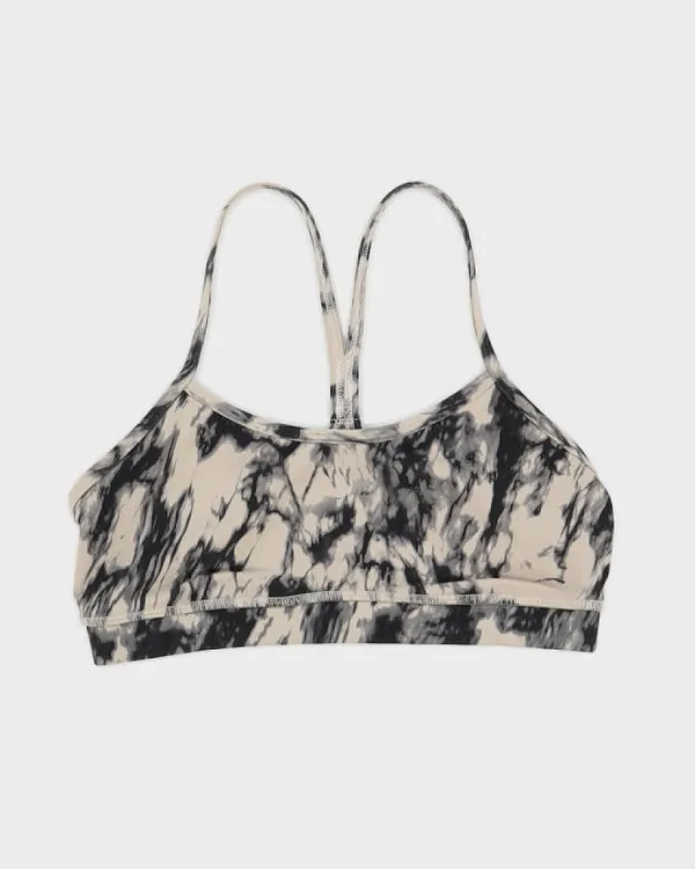 Grey Patterned Lululemon Light Support Sports Bra - S sold by Rokit