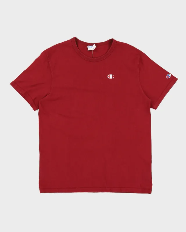 Red Champion Logo T-shirt - L sold by Rokit