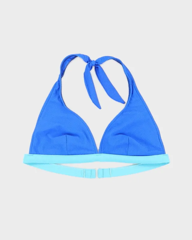 Vintage 90s Beach Stop Cobalt Blue Bikini Top - M sold by Rokit