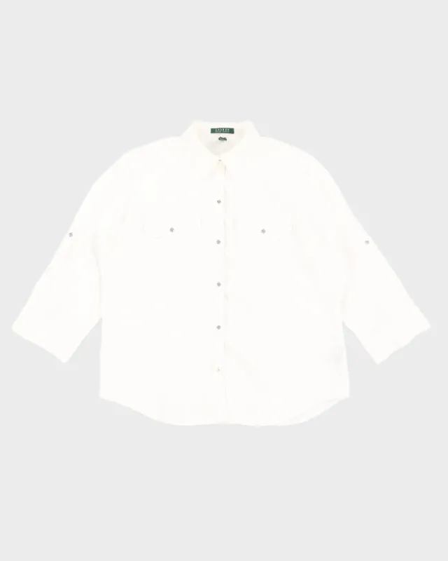 Ralph Lauren White Linen Shirt - XL sold by Rokit