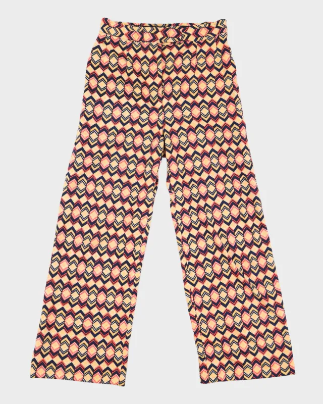 Vintage Bright Patterned Trousers - S sold by Rokit