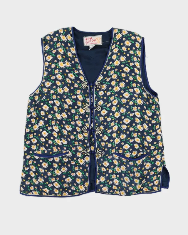 Silk Floral Padded Gillet - XL sold by Rokit