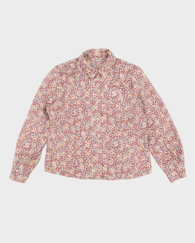 90s Floral Long Sleeve Shirt - M sold by Rokit