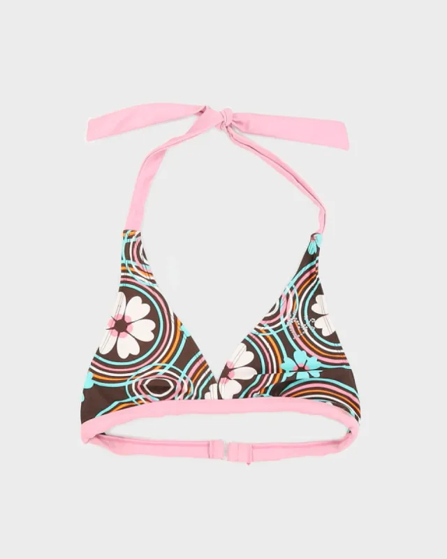Y2K 00s Justice Brown Floral Bikini - XS sold by Rokit
