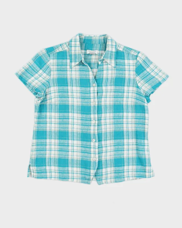 Vintage Blue Gingham Shirt - M sold by Rokit