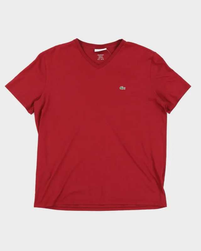 Red Lacoste Logo T-shirt - XL sold by Rokit