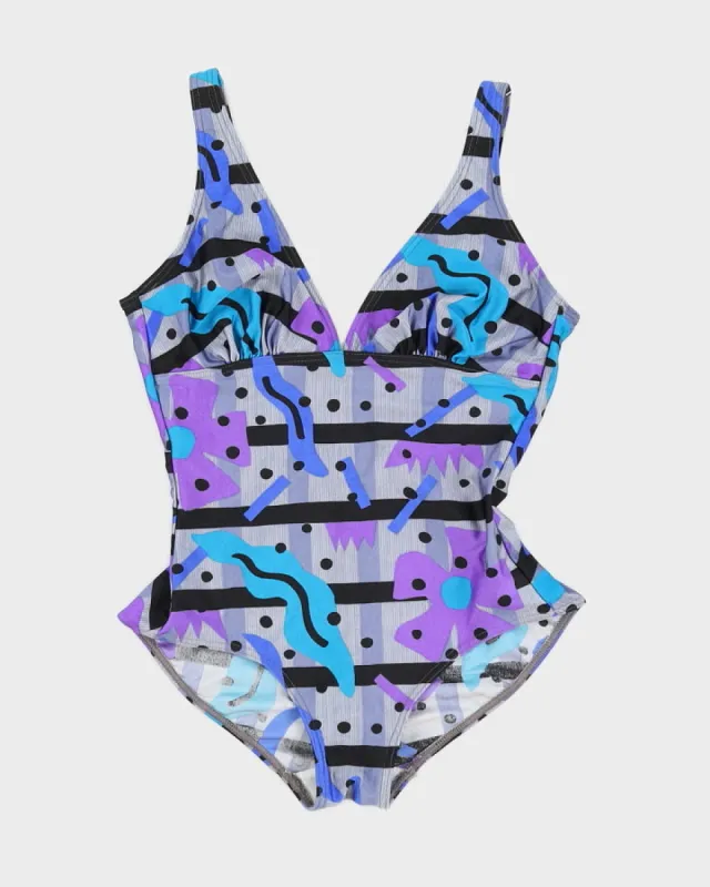 Vintage Geometric Pattern Swimsuit - M sold by Rokit